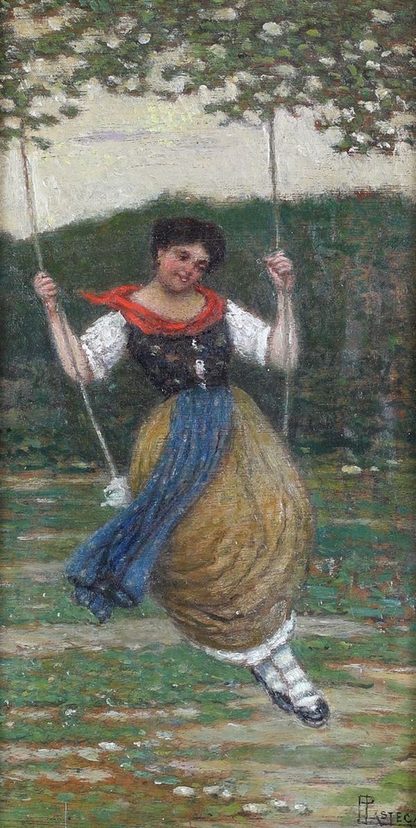 Luigi Pastega - Fanciulla sull&#39;altalena