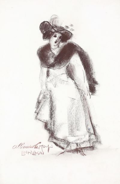 Figura di Donna con Cappello
