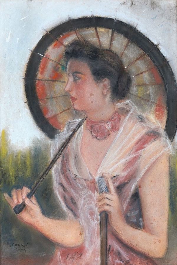 Alberto Carosi - Donna con ombrellino