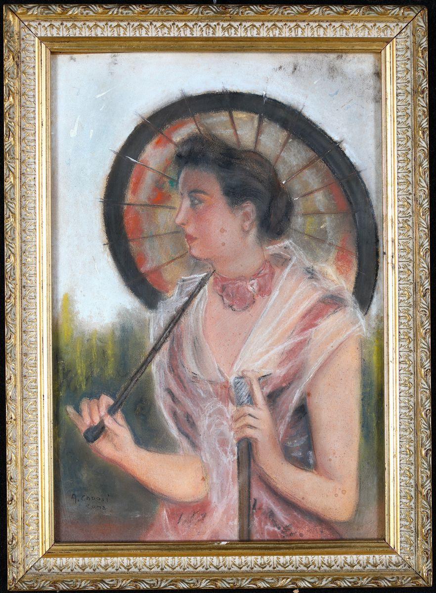 Alberto Carosi - Donna con Ombrellino