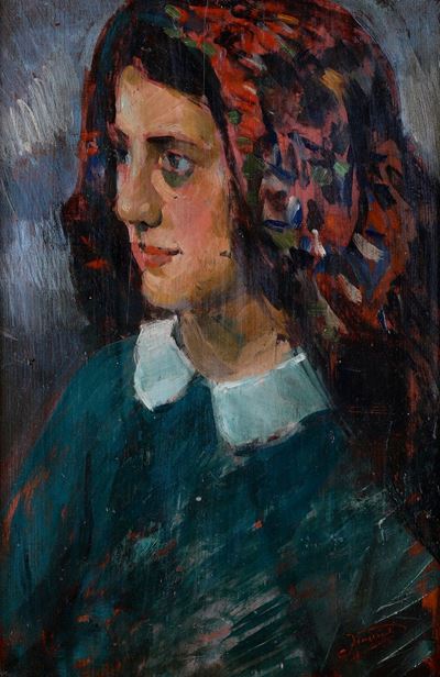 Ragazza in Abito Verde