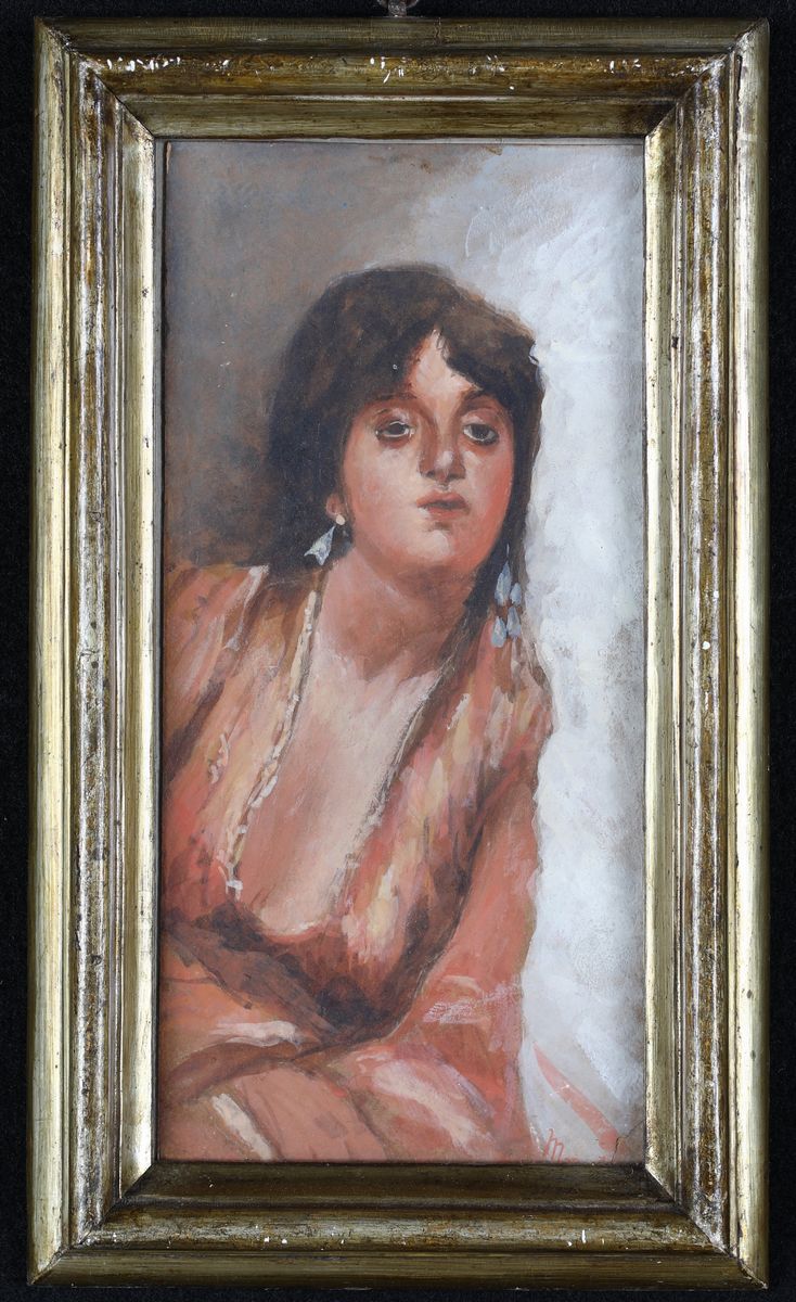 Pittore della Fine del XIX Secolo - Ragazza Stanca