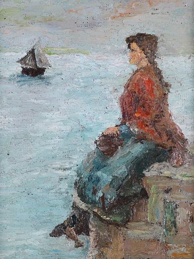 Ragazza che Guarda il Mare