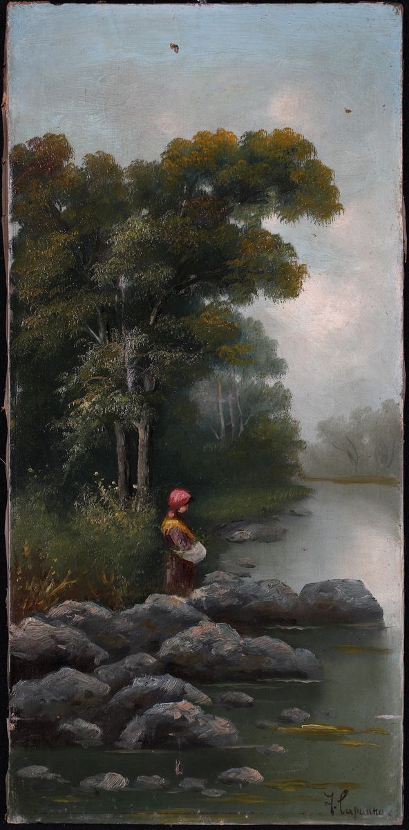 Bambina sul fiume