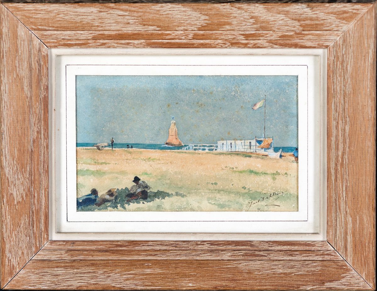 Juliaan Dillens - Scorcio di una Spiaggia Belga