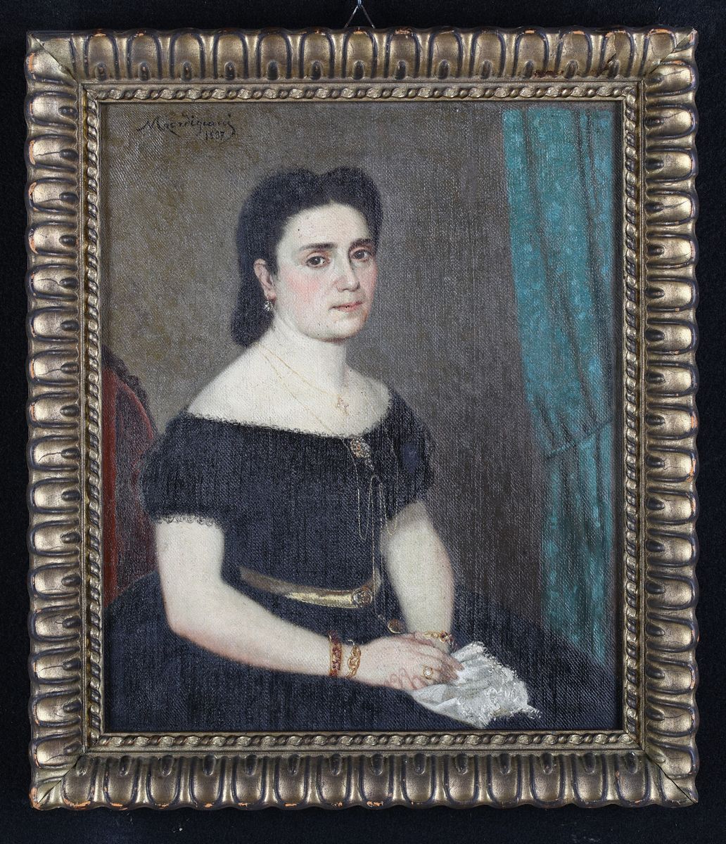 Michele Gordigiani - Ritratto di Nobildonna con Gioielli