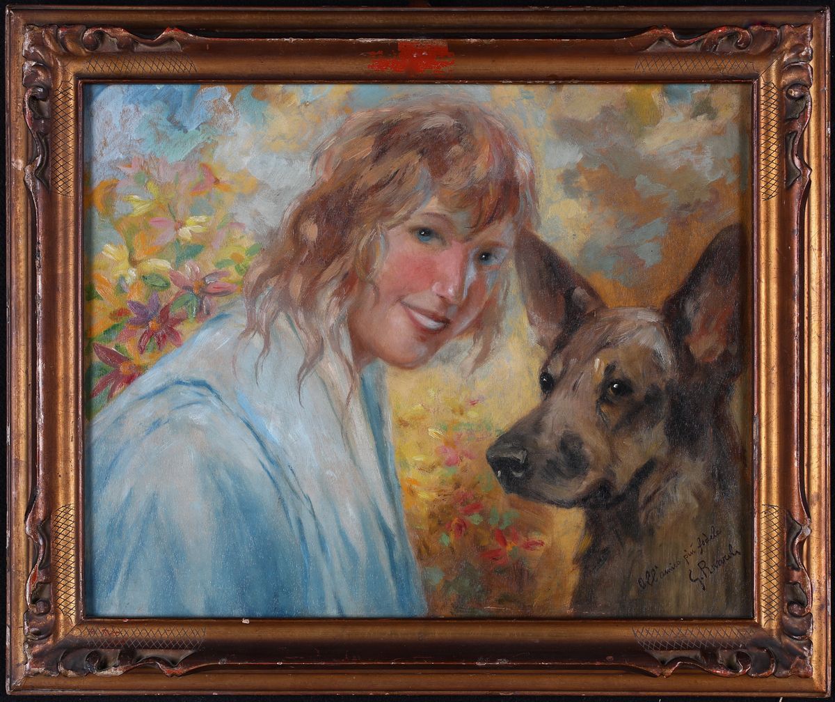 Giuseppe Rivaroli - Ragazza con Cane