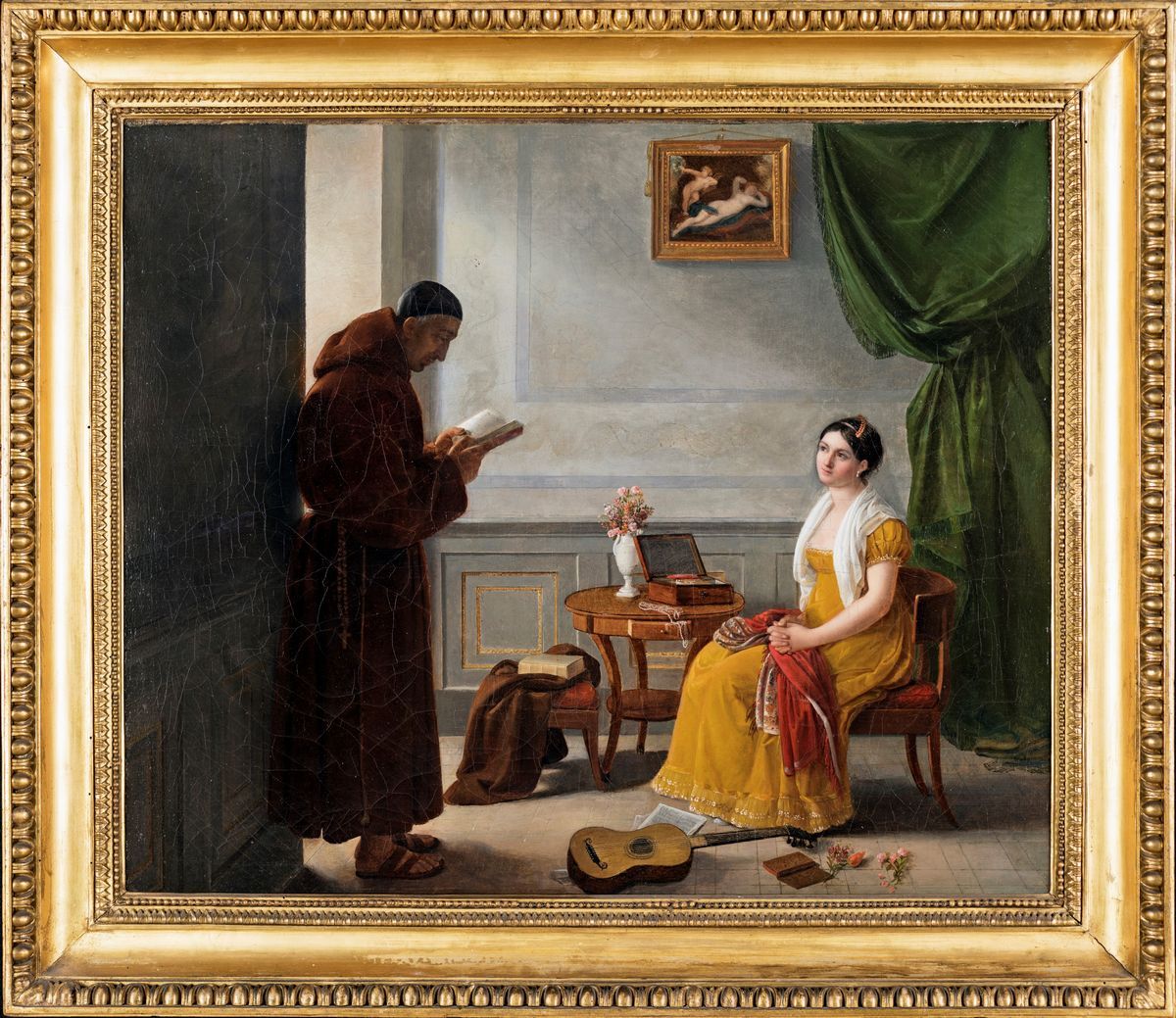 Anonimo del XIX Secolo - Interno con Figure