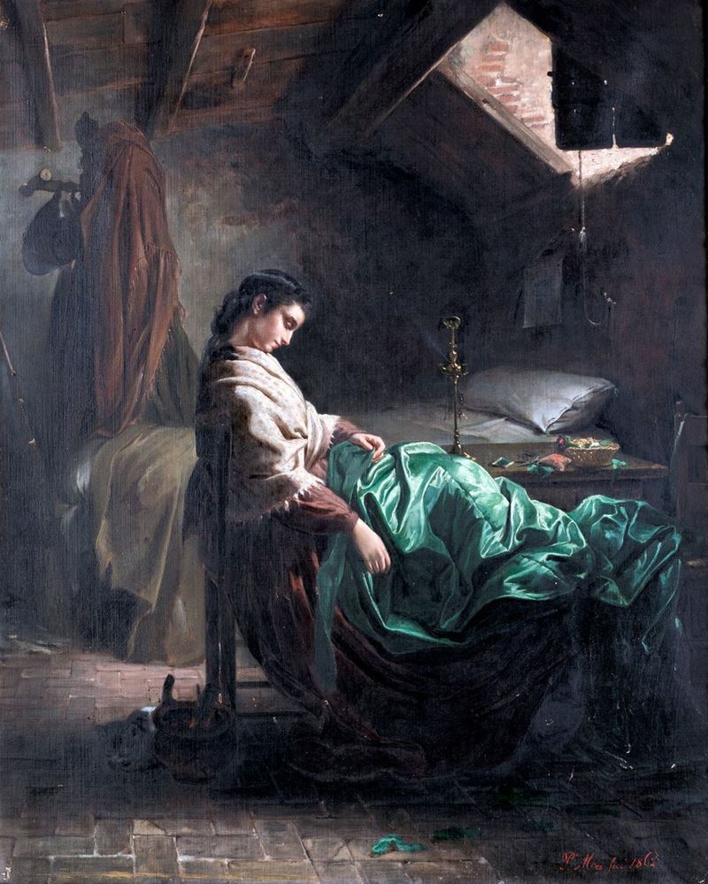 Paolo Mei - Ricamatrice Addormentata