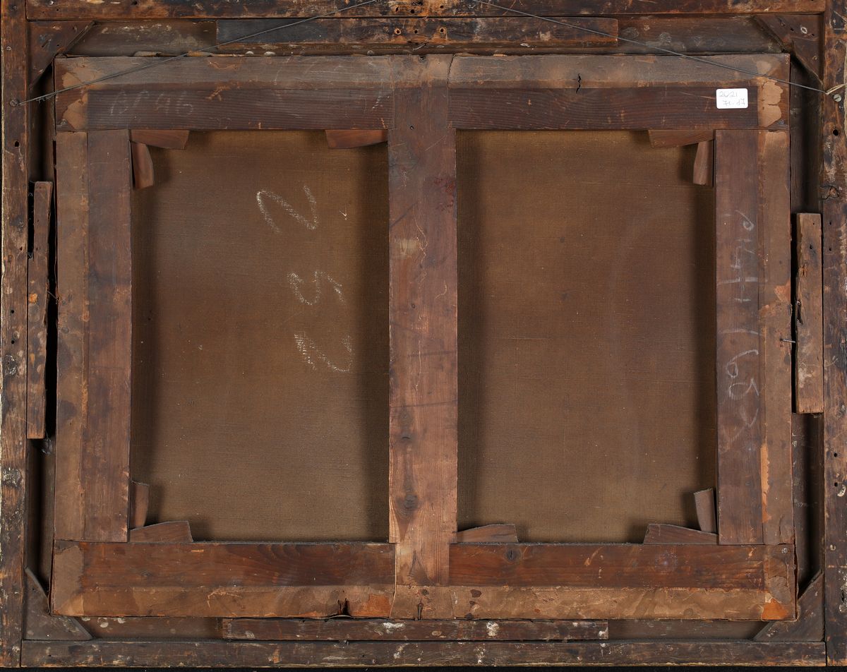 Pittore della Fine del XVIII Secolo - Paesaggio Fluviale con Figure in Primo Piano