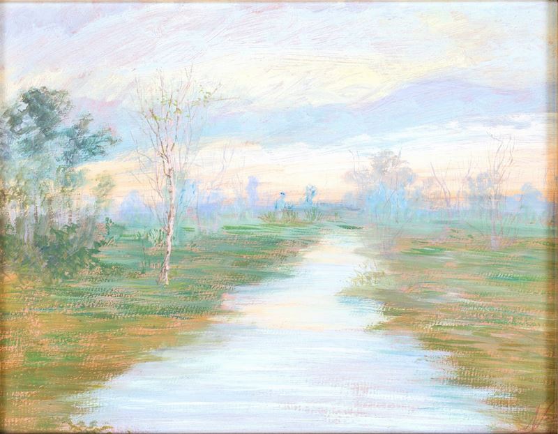 Pittore degli Inizi del XX Secolo - Paesaggio Palustre