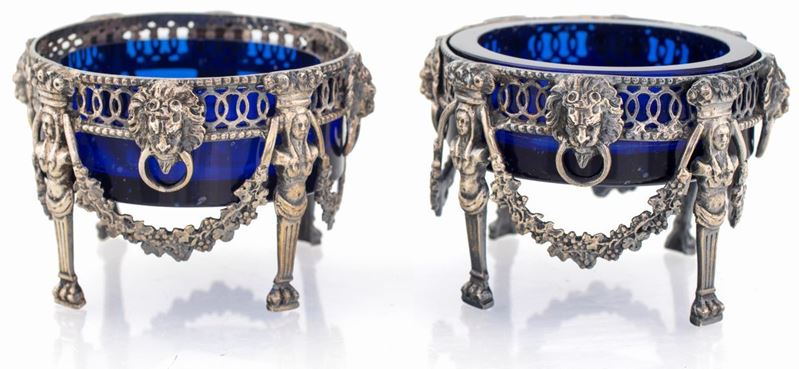 Coppia di Saliere in Argento