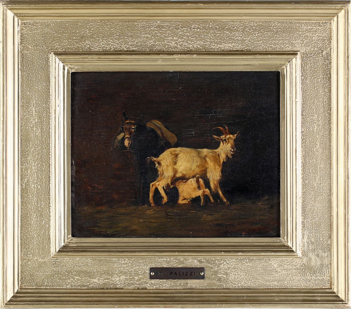 Giuseppe Palizzi - Nella Stalla
