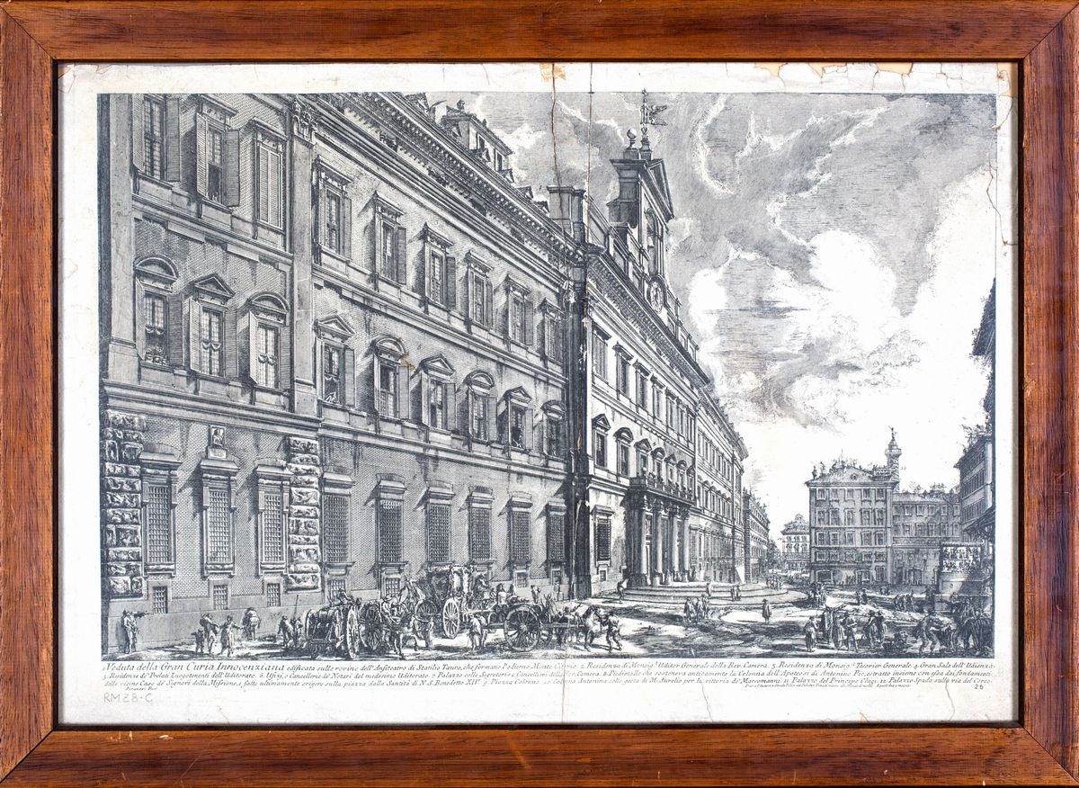 Giovanni Battista Piranesi - Veduta della Gran Curia Innocenziana Edificata sulle Rovine Dell'anf...