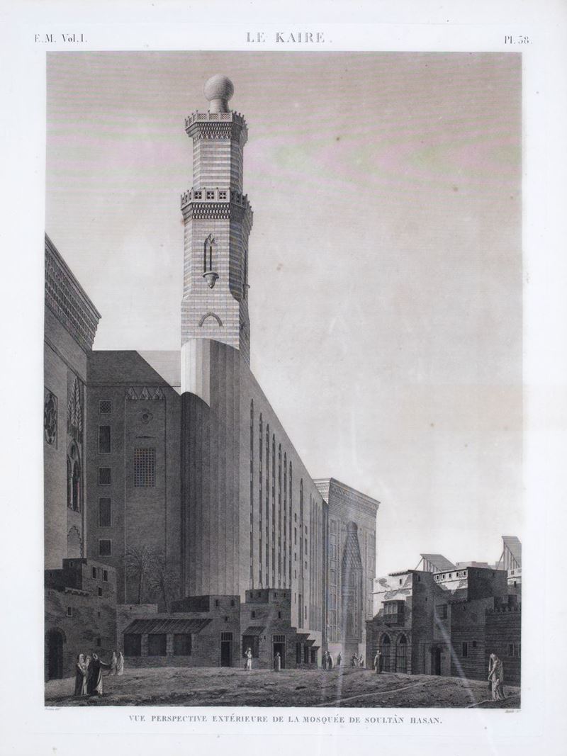 Veduta Prospettica Esterna della Moschea del Sultano Hasan, Primo Quarto del XIX Secolo