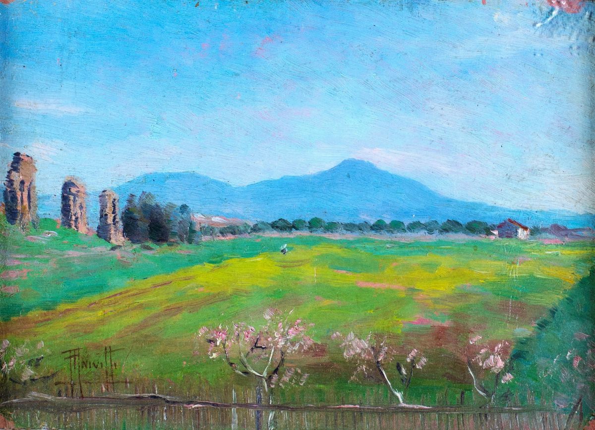 Filippo Anivitti - A) Valle Dell'aniene B) Campagna Romana