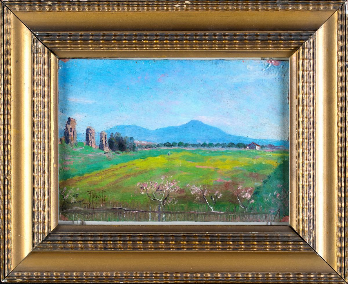 Filippo Anivitti - A) Valle Dell'aniene B) Campagna Romana
