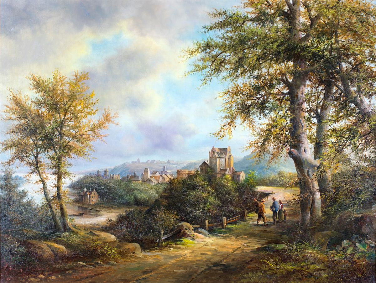 Bernd Gagel - Paesaggio con Viandante Verso la Città