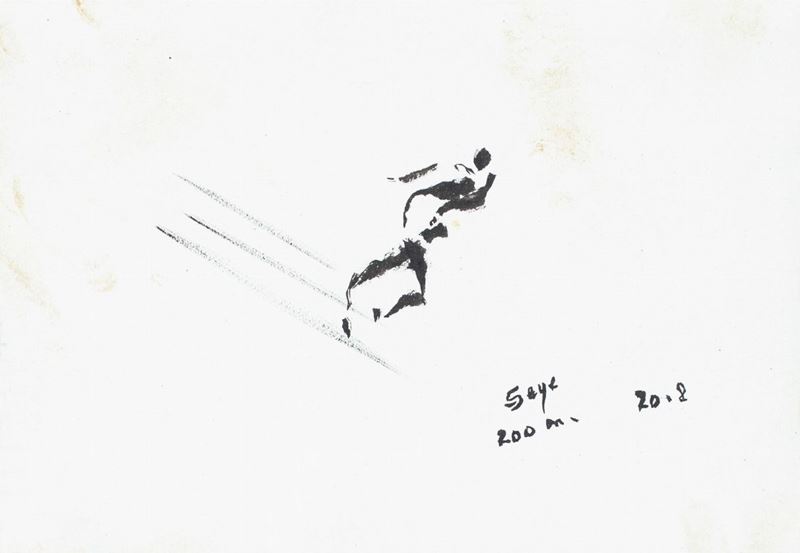 Dino Abidine - Senza Titolo (olimpiadi di Roma 1960 - la Gara di Atletica)