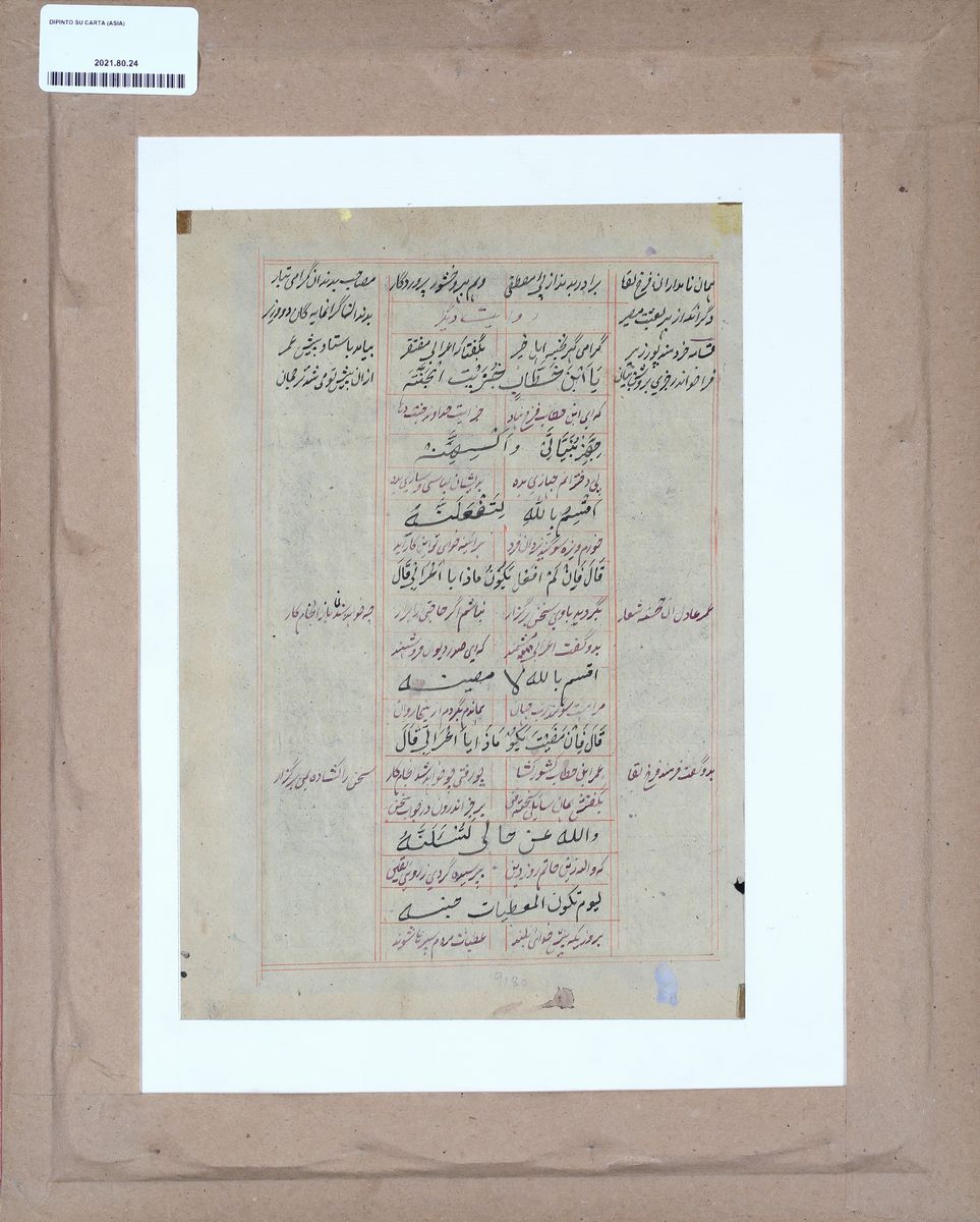 Pagina Miniata e Manoscritta, India, XIX Secolo