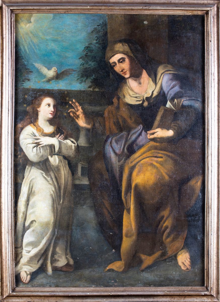 Pittore Emiliano del XVIII Secolo - L'educazione della Vergine