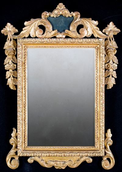 Specchiera in Legno Dorato, XIX Secolo