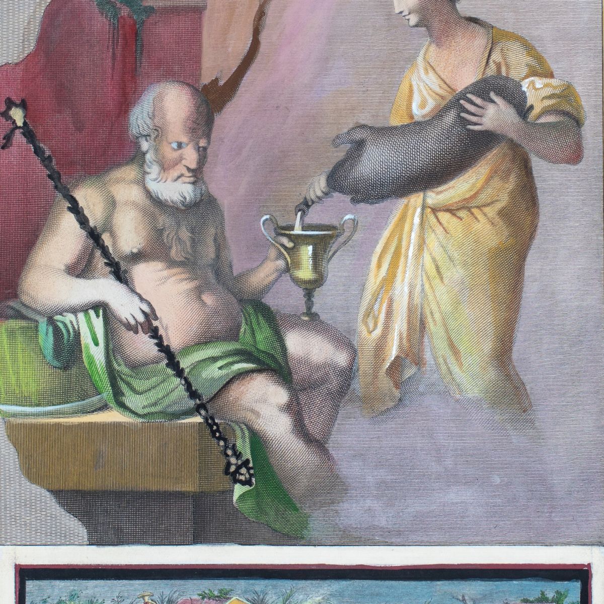 Quattro Incisioni Acquerellate, Fine del XVIII Secolo