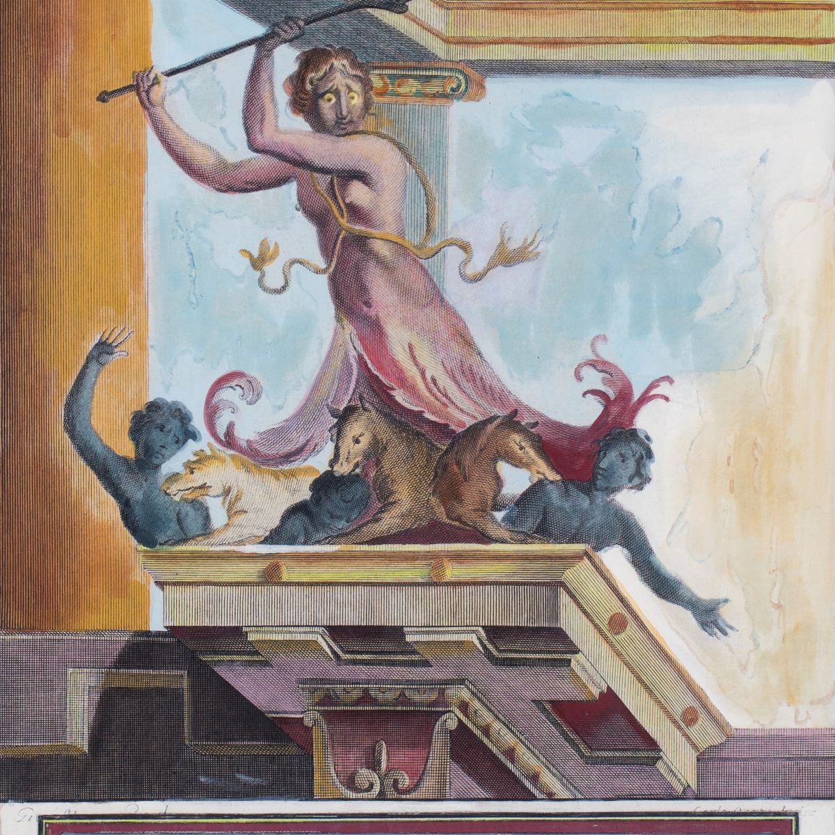 Quattro Incisioni Acquerellate, Fine del XVIII Secolo