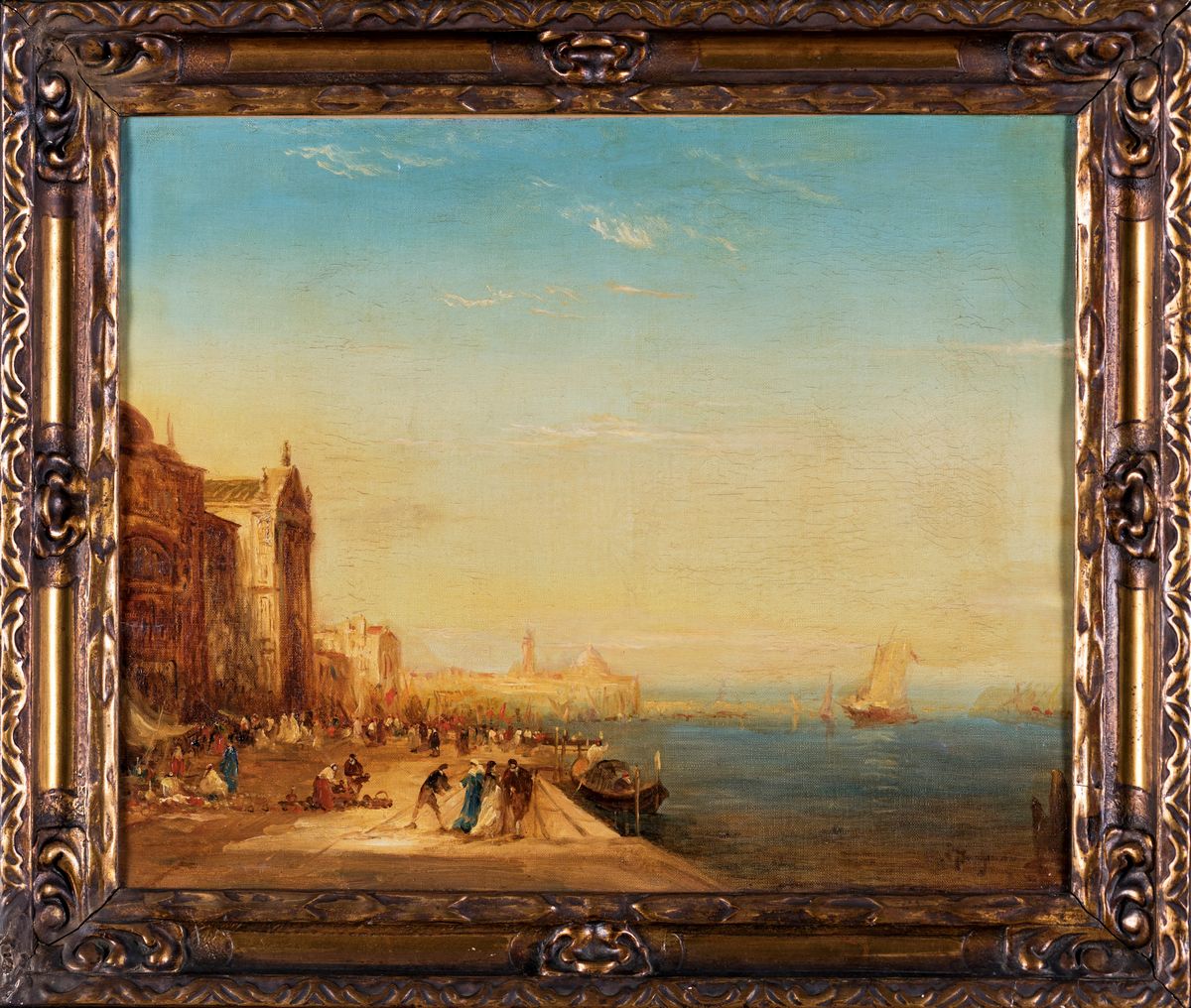 Pittore del XIX Secolo - Paesaggio Veneziano