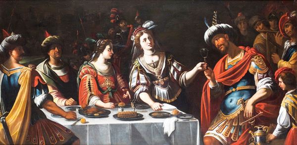 Scuola toscana del XVII secolo - Convito per le nozze di Ester e Assuero