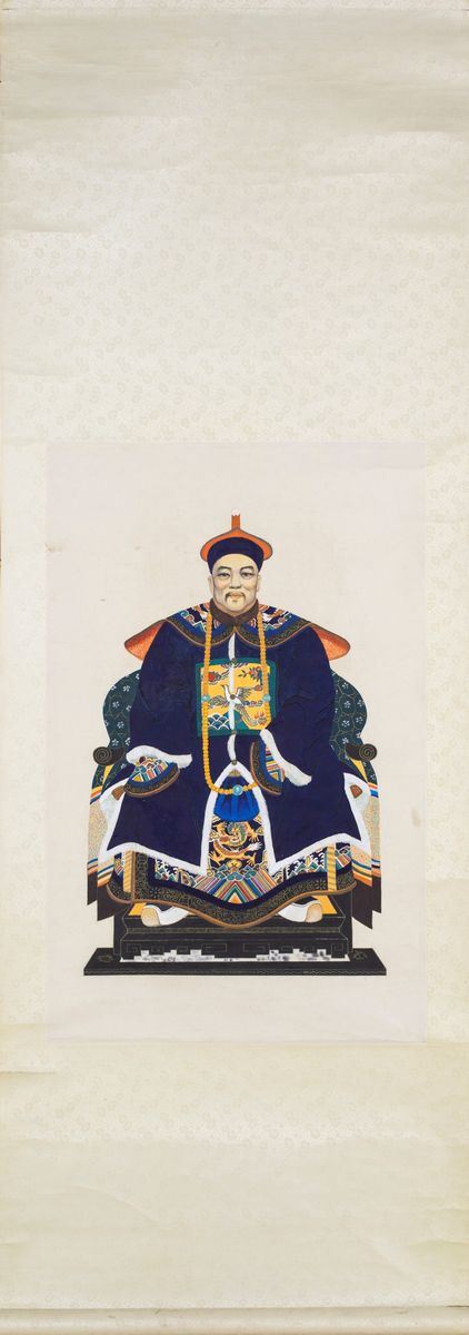 Rotolo verticale, Cina, XIX/XX secolo  - Asta Arte Asiatica - Casa d'Aste Arcadia