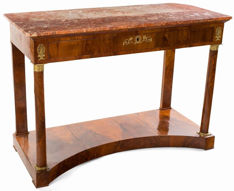 Console in Mogano D'epoca Impero