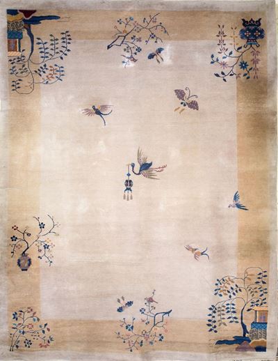Tappeto Cinese Pechino Fondo Beige