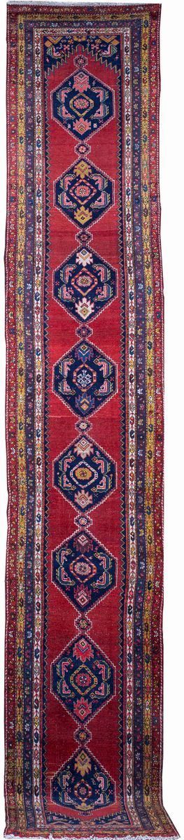 Corsia Persiana Hamadan Fondo Rosso