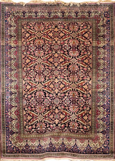 Tappeto Kirman Fondo Blu