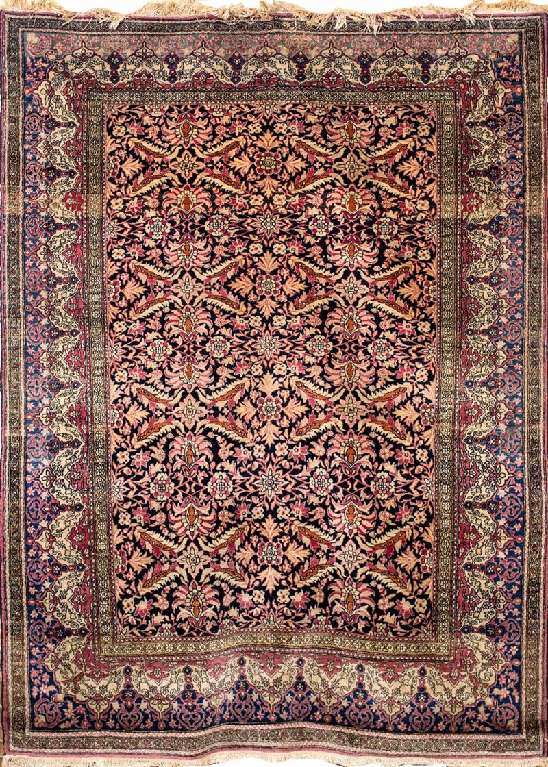 Tappeto Kirman Fondo Blu