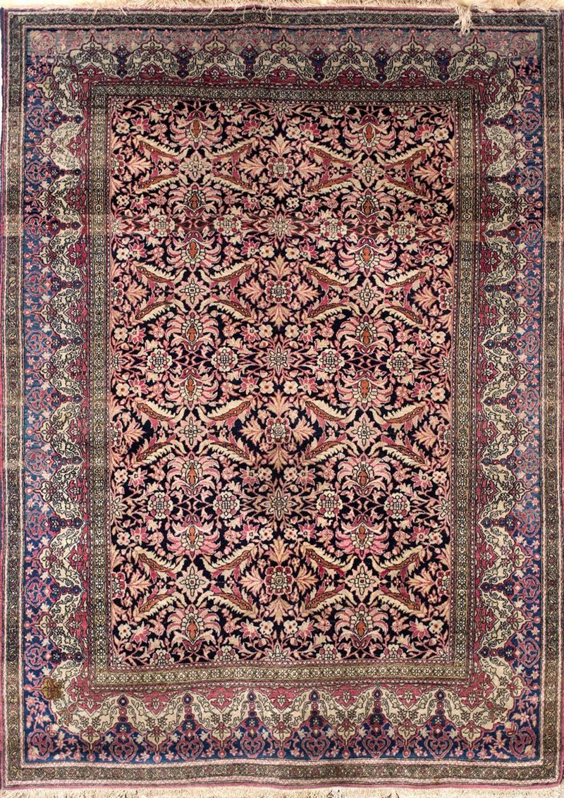 Tappeto Kirman Fondo Blu