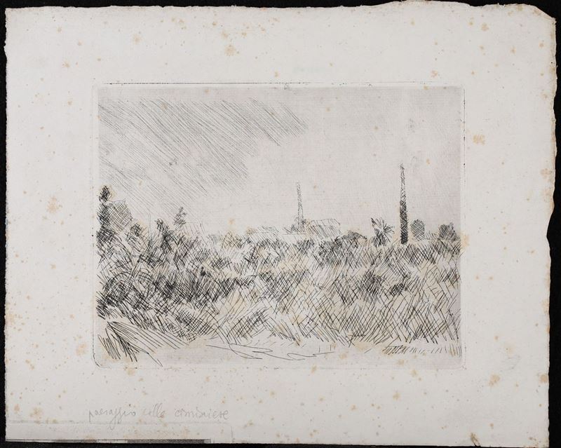 Arnoldo Ciarrocchi - Paesaggio Colle Ciminiere