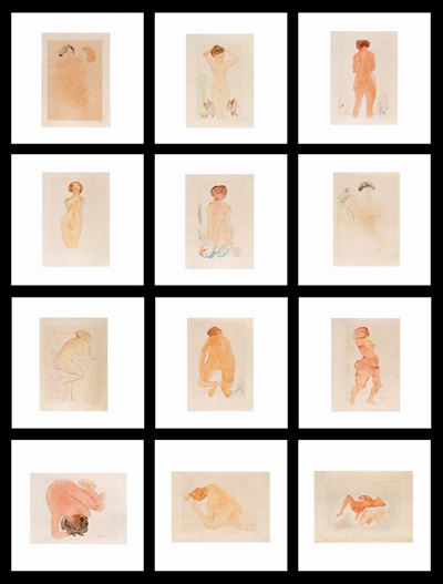 Douze Aquarelles De Auguste Rodin
