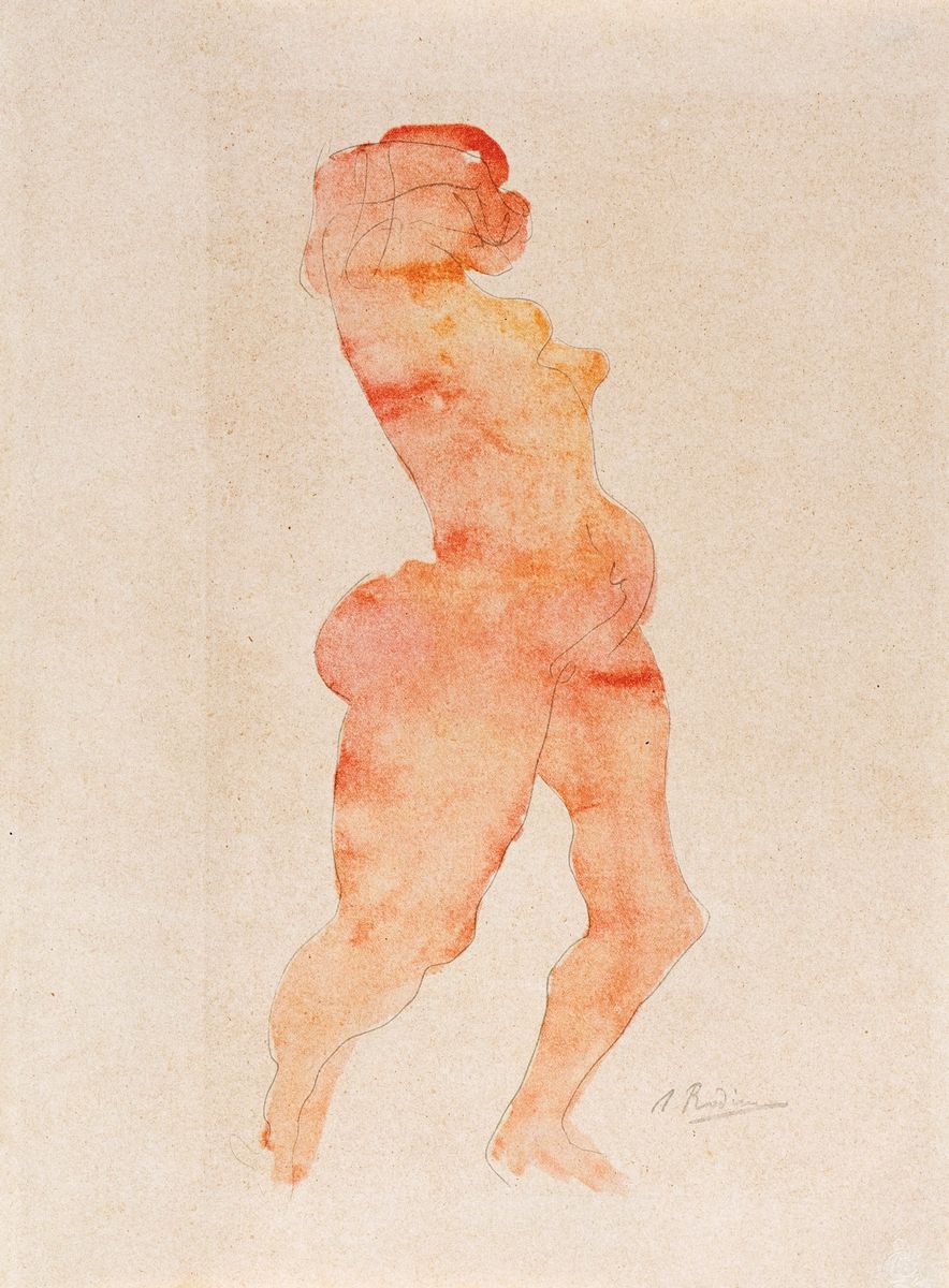 Douze Aquarelles De Auguste Rodin