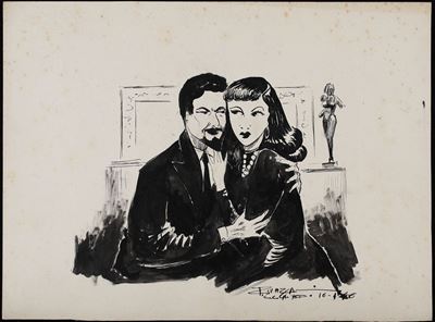 Scena di Interno, Uomo e Donna Abbracciati