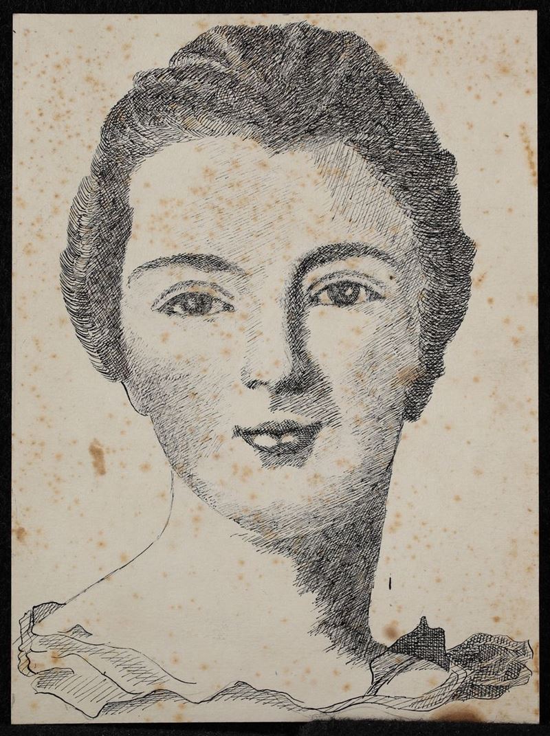 Anonimo del XX Secolo - Ritratto Femminile