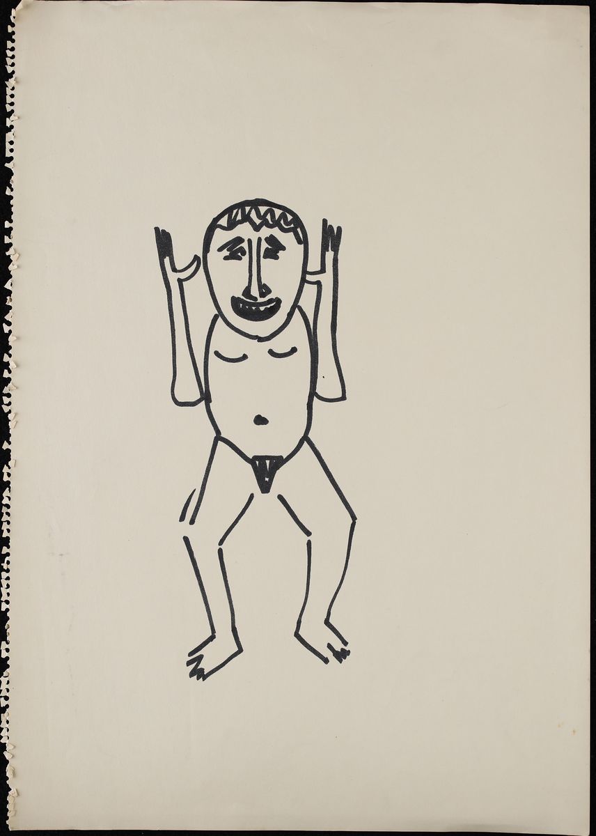 Anonimo del XX Secolo - Lotto di 4 Disegni di Figure Stilizzate