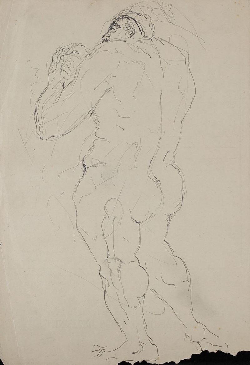 Anonimo del XX Secolo - Nudo di Spalle