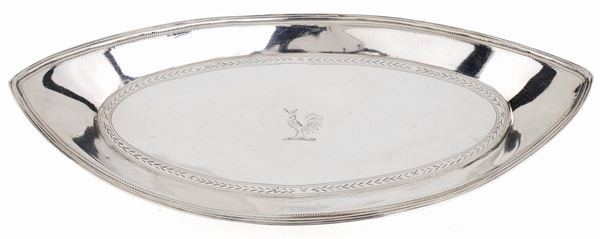 Vaschetta in argento 958/1000, Dublino 1793, argentiere John Dalrymple (attivo dal 1789 al 1794)
