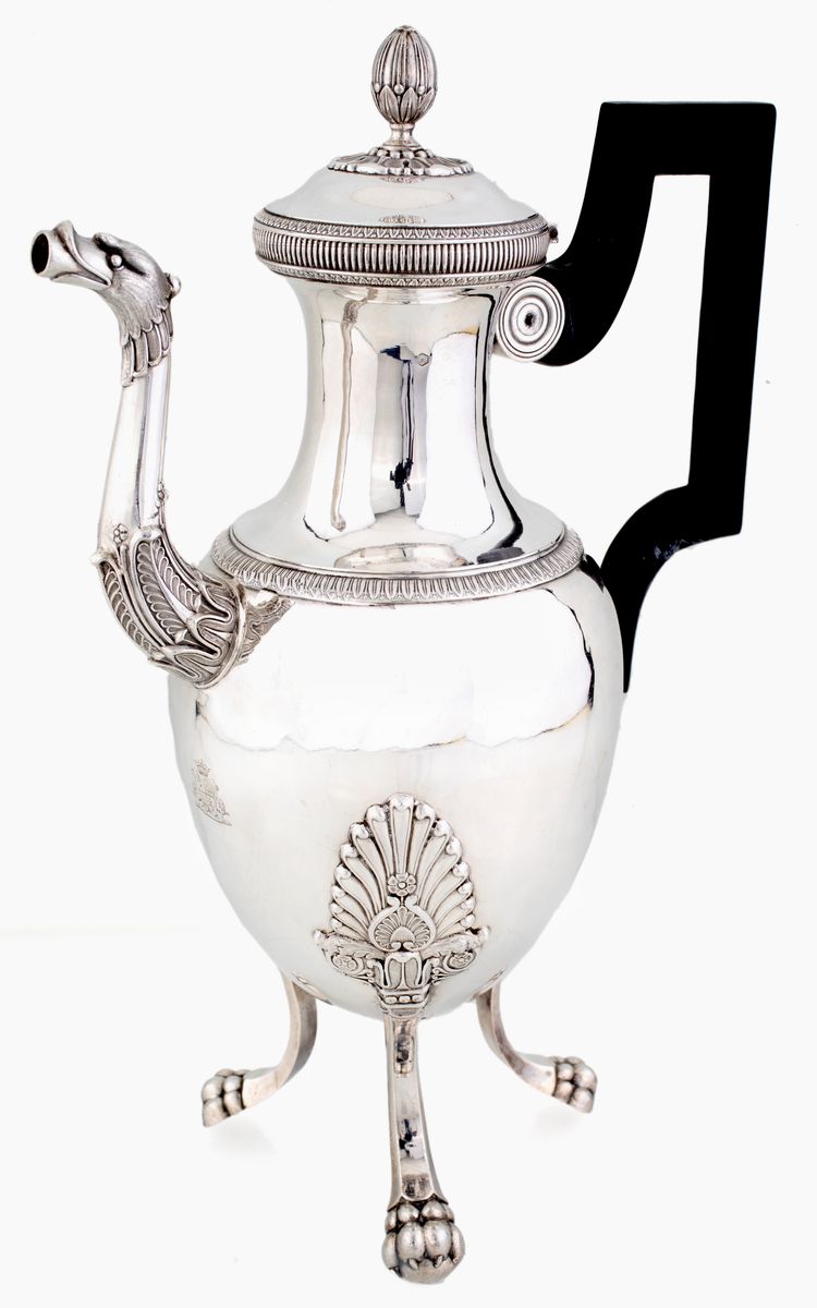 Caffettiera in Argento 950/1000, Francia 1820, Argentiere F.p.