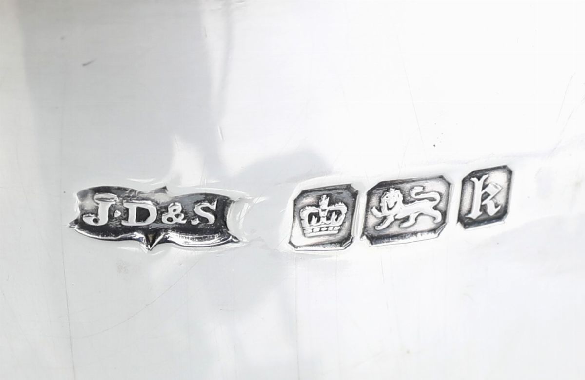 Servizio da Tè Solitaire in Argento 925/1000, Sheffield 1877, Argentiere James Dixon e Figli