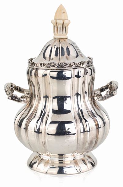Zuccheriera in Argento, Argenteria Cesa 1882, Alessandria, Anni Cinquanta