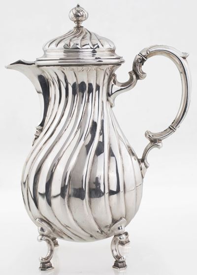 Caffettiera in Argento, Germania, Fine XIX/inizio XX Secolo