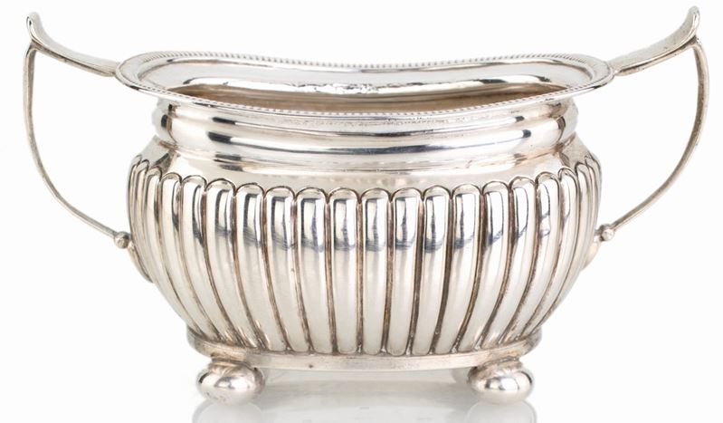 Zuccheriera Vittoriana in Argento 925/1000, Londra, 1887